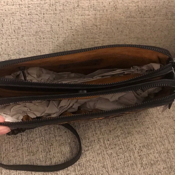 Patricia Nash calfhair python leather crossbody - Picture 5 of 8